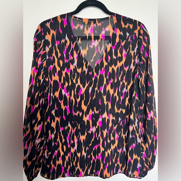 Trina Turk Leopard Long Sleeve Top - Picture 2 of 6